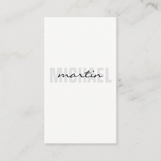 Carte De Visite Texte gras et cursif (Devant)