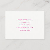 Carte De Visite Texte gras et cursif (Dos)