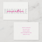 Carte De Visite Texte gras et cursif (Devant / Derrière)