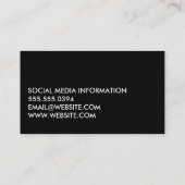 Carte De Visite Texte gras minimaliste (Dos)