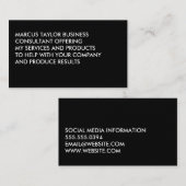 Carte De Visite Texte gras minimaliste (Devant / Derrière)