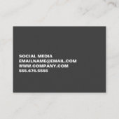 Carte De Visite Texte gras minimaliste (Dos)