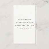 Carte De Visite Texte Gris Cité Gras (Dos)