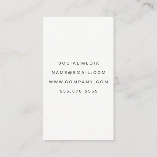 Carte De Visite Texte Gris Cité Gras (Dos)