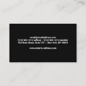 Carte De Visite Texte latéral photo personnalisée (Dos)