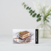 Carte De Visite Texte latéral photo personnalisée (Debout devant)