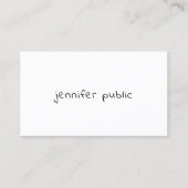 Carte De Visite Texte manuscrit assez moderne Texte simple Modèle (Devant)