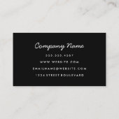 Carte De Visite Texte manuscrit minimaliste (Dos)