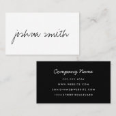 Carte De Visite Texte manuscrit minimaliste (Devant / Derrière)