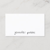 Carte De Visite Texte manuscrit moderne Texte simple Modèle (Devant)