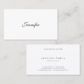 Carte De Visite Texte manuscrit Texte moderne Modèle simple (Devant / Derrière)