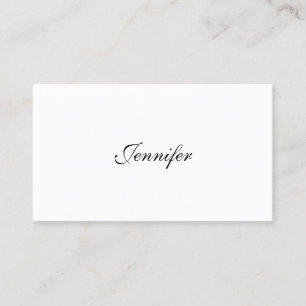 Carte De Visite Texte manuscrit Texte moderne Modèle simple