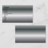 CARTE DE VISITE TEXTE MÉTAL (Devant / Derrière)