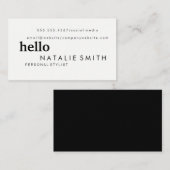 Carte De Visite Texte mixte (Devant / Derrière)