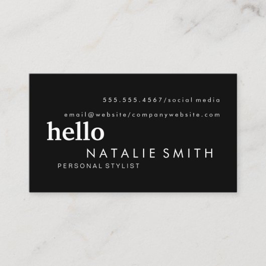 Carte De Visite Texte mixte (Devant)