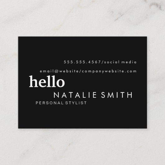 Carte De Visite Texte mixte (Devant)