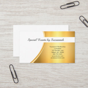 Carte De Visite Texte modèle professionnel faux or uniquement