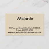 Carte De Visite Texte monographique personnalisé aquarelle flore d (Dos)