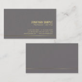 Carte De Visite Texte Or tendance Design élégant Design moderne Pl (Devant / Derrière)