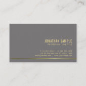 Carte De Visite Texte Or tendance Design élégant Design moderne Pl (Devant)