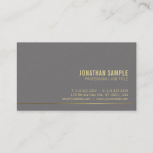 Carte De Visite Texte Or tendance Design élégant Design moderne Pl