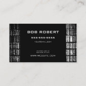 Carte De Visite TEXTE PERSONNALISÉ - Briques grises (Dos)