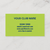 Carte De Visite 🎾 Texte personnalisé, Club de padel (Dos)