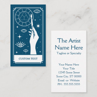 Carte De Visite texte personnalisé de l'artiste tarot
