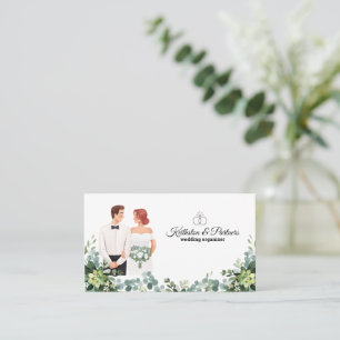 Carte De Visite texte personnalisé mariage floral moderne