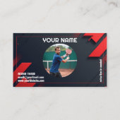 Carte De Visite 🎾Texte personnalisé, Smash & Serve Coach Padel P (Dos)