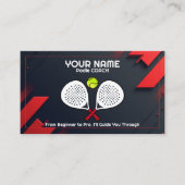 Carte De Visite 🎾Texte personnalisé, Smash & Serve Coach Padel P (Devant)