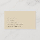 Carte De Visite Texte pointu beige cursif (Dos)