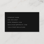 Carte De Visite Texte pointu noir (Dos)