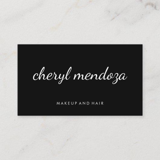 Carte De Visite Texte pointu noir (Devant)