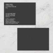 Carte De Visite Texte simple 02 - Gris (Devant / Derrière)
