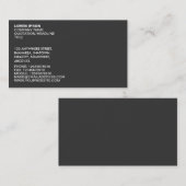 Carte De Visite Texte simple 02 - Gris (Devant / Derrière)