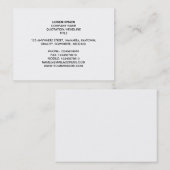 Carte De Visite Texte simple 05 - Blanc (Devant / Derrière)