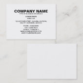 Carte De Visite Texte simple 06 - Blanc (Devant / Derrière)