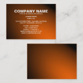 Carte De Visite Texte simple 06 - Spotlit - Orange (Devant / Derrière)