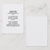 Carte De Visite Texte simple 07 - Blanc (Devant / Derrière)