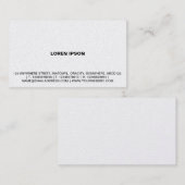 Carte De Visite Texte simple 08 - Blanc (Or) (Devant / Derrière)