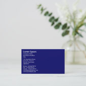 Carte De Visite Texte simple - Dp Navy (Debout devant)
