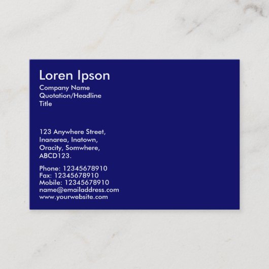 Carte De Visite Texte simple - Dp Navy (Devant)