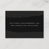 Carte De Visite Texte simple en gras noir brossé (Dos)