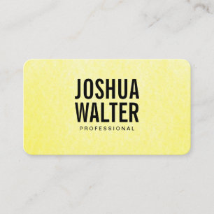 Carte De Visite Texte simple en gras Texture jaune