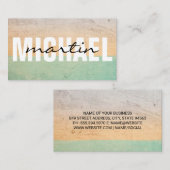 Carte De Visite Texte stratifié (Devant / Derrière)