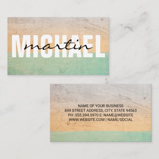 Carte De Visite Texte stratifié (Devant / Derrière)