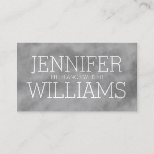 Carte De Visite Texte transparent de brouillard de nuage (Devant)