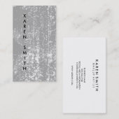 Carte De Visite Texte vertical Style moderne Grunge (Devant / Derrière)