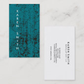 Carte De Visite Texte vertical Style moderne Grunge (Devant / Derrière)